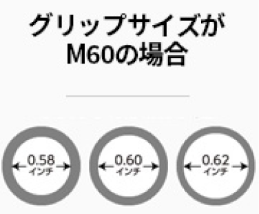 グリップサイズがM60の場合